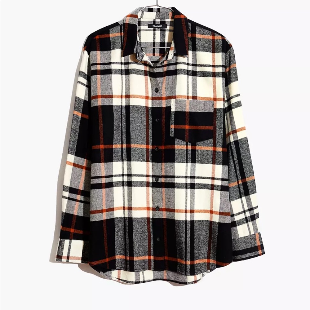 Madewell oversized ex-boyfriend shirt in bromley plaid